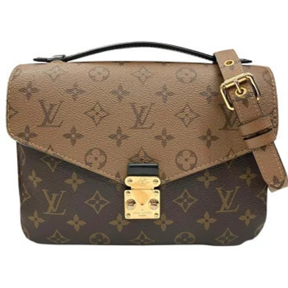 LOUIS VUITTON Metis Monogram Reverse 2way Shoulder Bag Brown Leather
